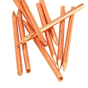 Ten 20d Hardened Copper Nails (heads removed)