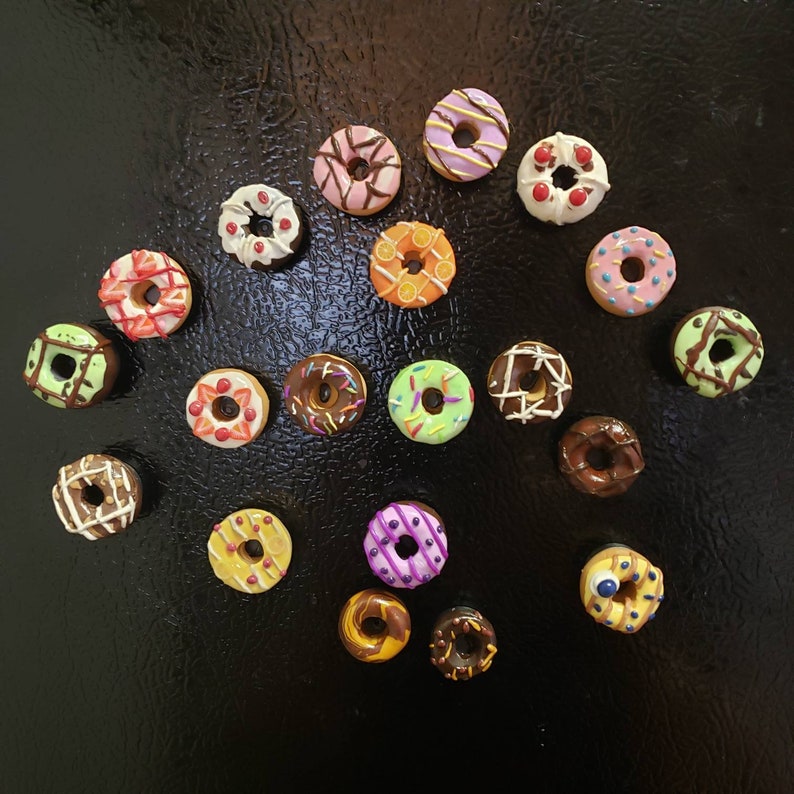 SET OF 4 Donut Doughnut Random Colors and Styles Etsy