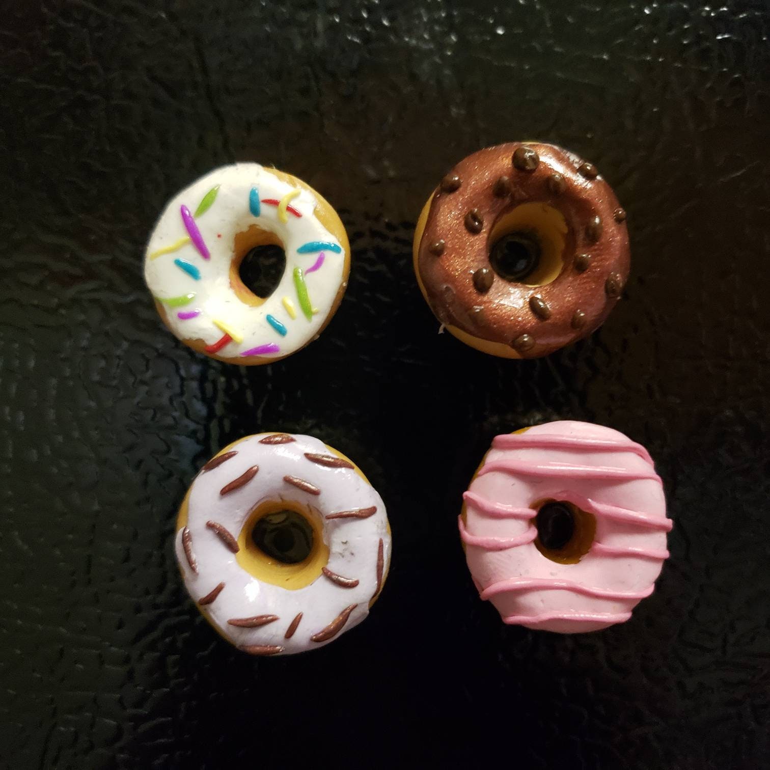 SET OF 4 Donut Doughnut Random Colors and Styles Etsy