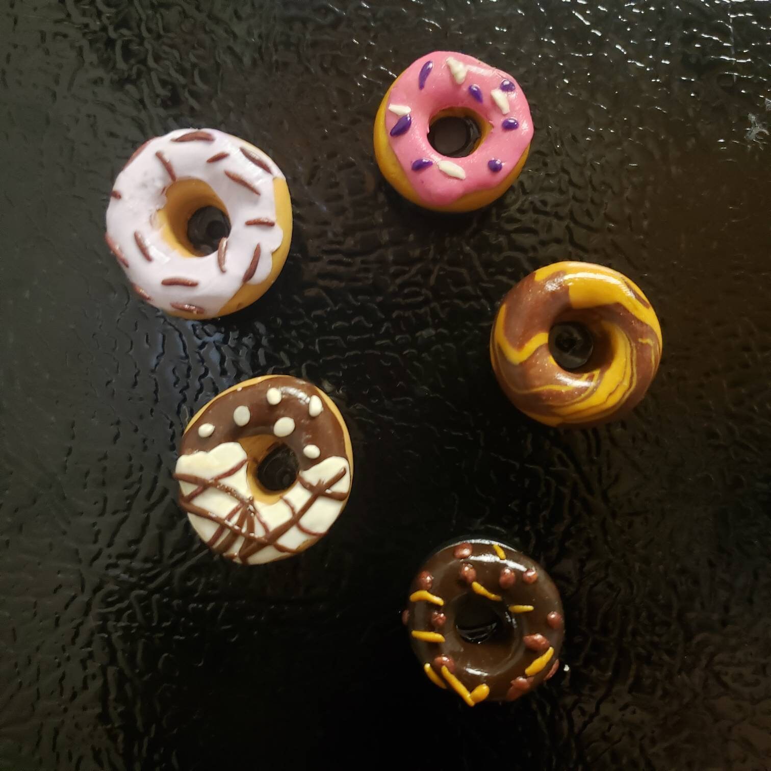 SET OF 4 Donut Doughnut Random Colors and Styles Etsy