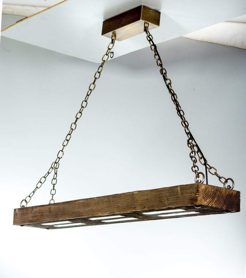 Modern Led Pendant Lighting Strip Fixture Rustic Image 0