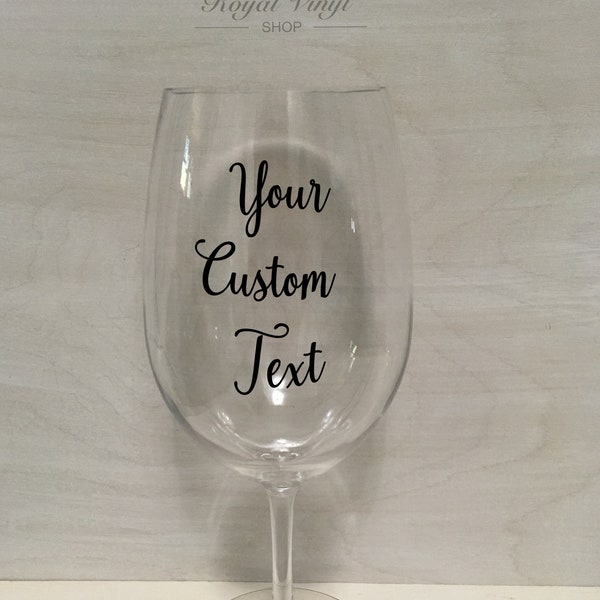 21oz Customizable Indoor Outdoor Acrylic Plastic Wine Glass Gift, Birthday, House Warming, Wedding, Bachelorette Party, Mother's Day Gift