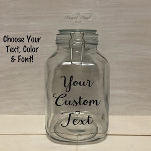 1 Gallon Custom Text Jar, Locking Sealed Lid. Personalized Custom Anniversary, Engagement Gift, Date Night Idea, Fund Tips, Teacher Gift