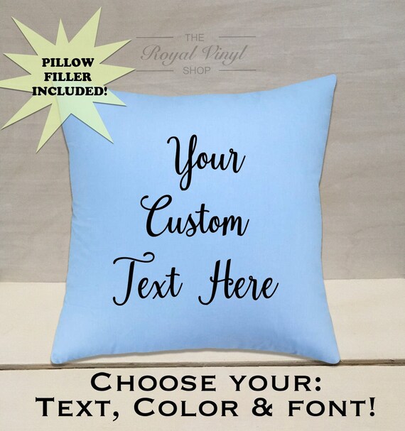 20 Light Blue Customizable Throw Pillow Stuffing. Custom 