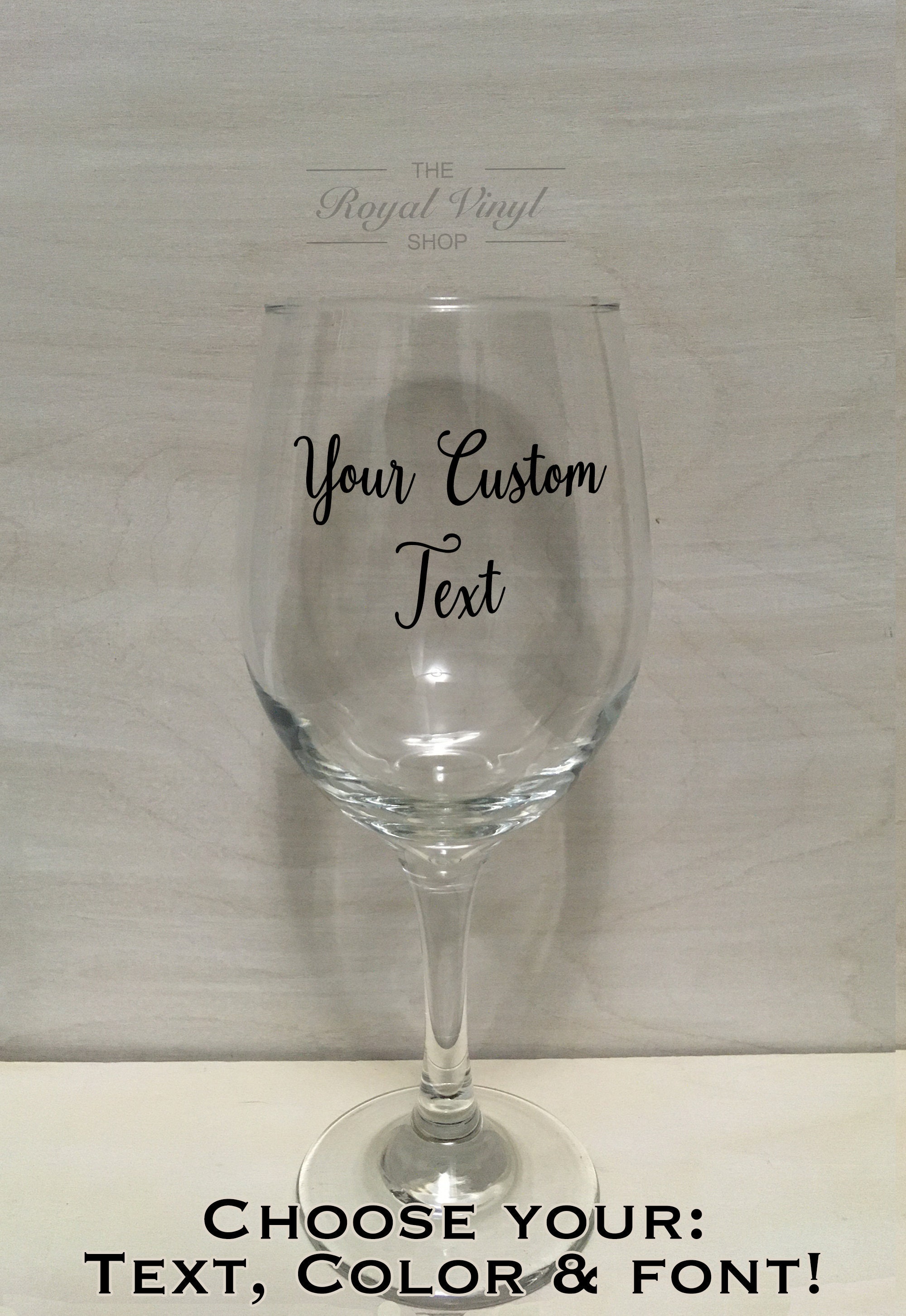 20oz Customizable White Wine Glass. Personalized Birthday, Engagement, Anniversary, Wedding, Graduation Gift, Brides Maid Gift, Party Favor