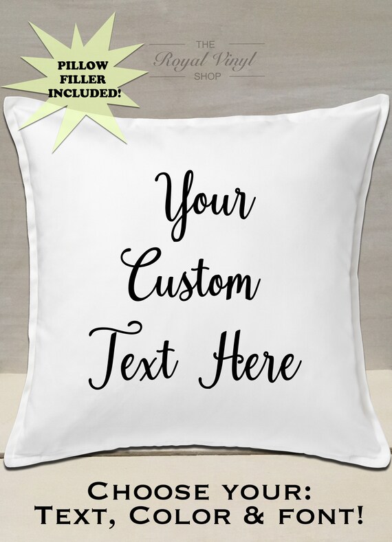20x20 White Customizable Throw Pillow Stuffing Personalize Etsy