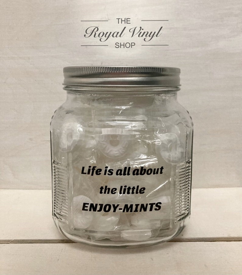 1 Quart Glass Jar Filled With 1 Pound of Wintergreen Mints. Etsy