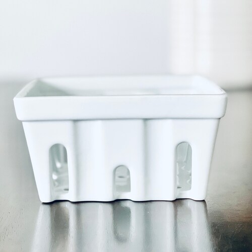 Ceramic Berry Basket White Berry Basket Fruit Basket Etsy