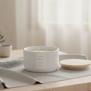 Vela de soja de lujo de 3 mechas en tarro de cerámica, grande, de larga duración, con fragancia no tóxica, vertida a mano, de combustión limpia, para decoración moderna del hogar, con aroma a spa.