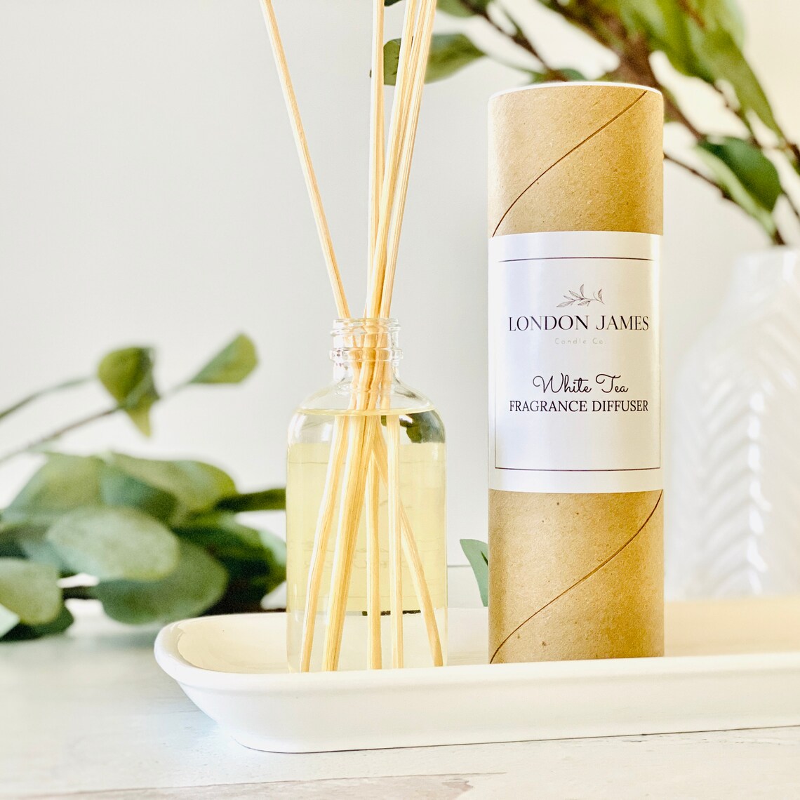 White Tea Reed Diffuser White Tea Diffuser Oil Etsy