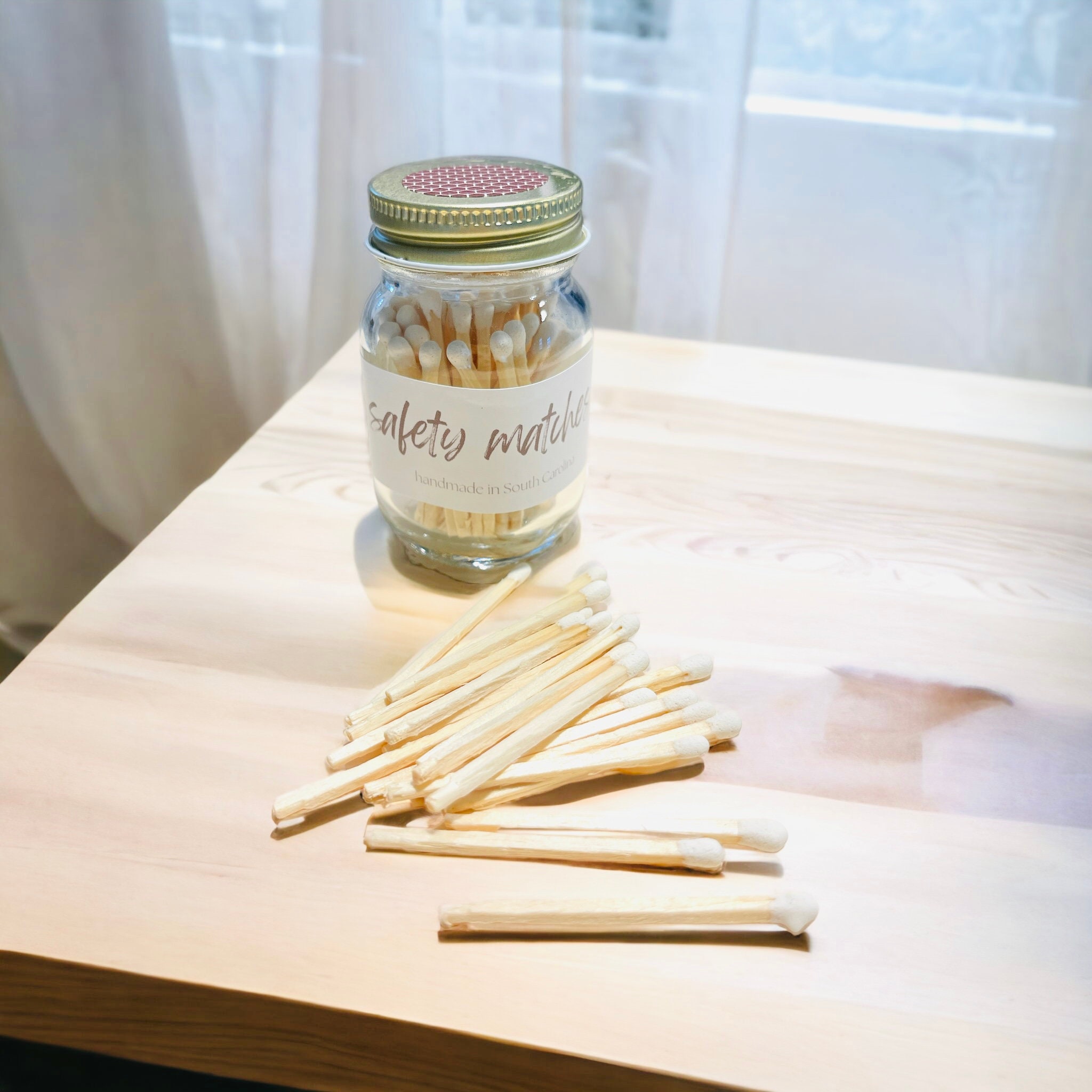 River Birch White Tip Decorative Matches | 200+ Small Premium Wooden Safety Matches | Replacement Refill Matchsticks | Home Decor