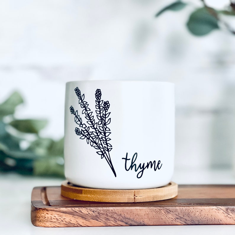 Ceramic Herb Pot Large Garden Ceramic Herb Pot Gift for Her Etsy