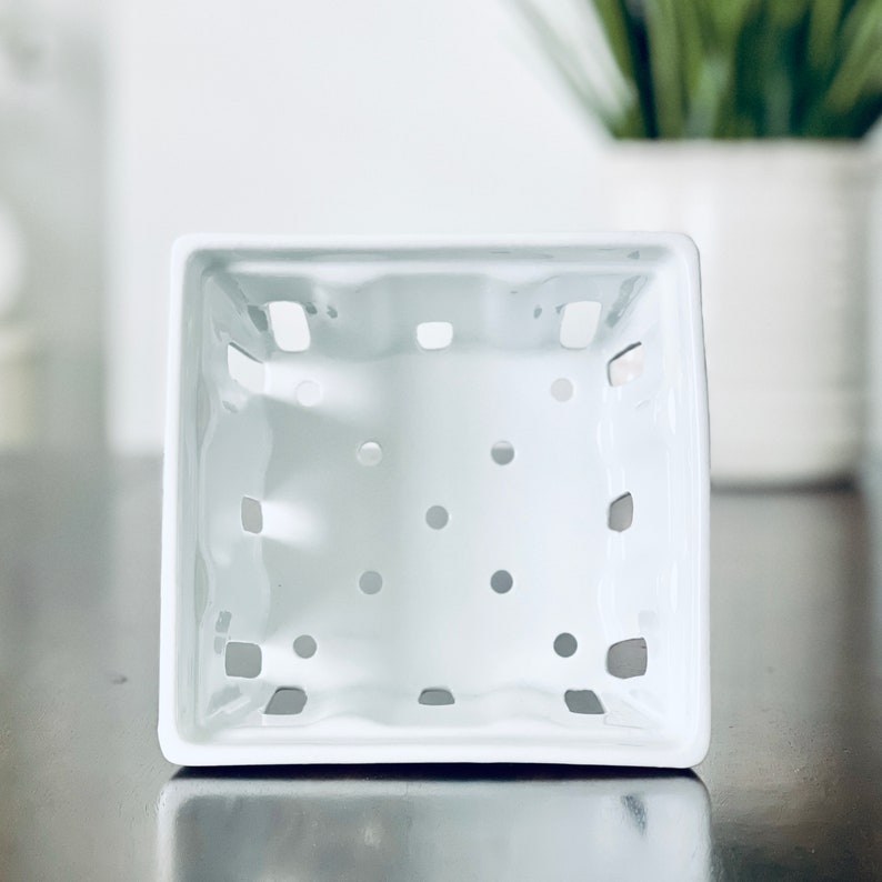 Ceramic Berry Basket White Berry Basket Fruit Basket Etsy