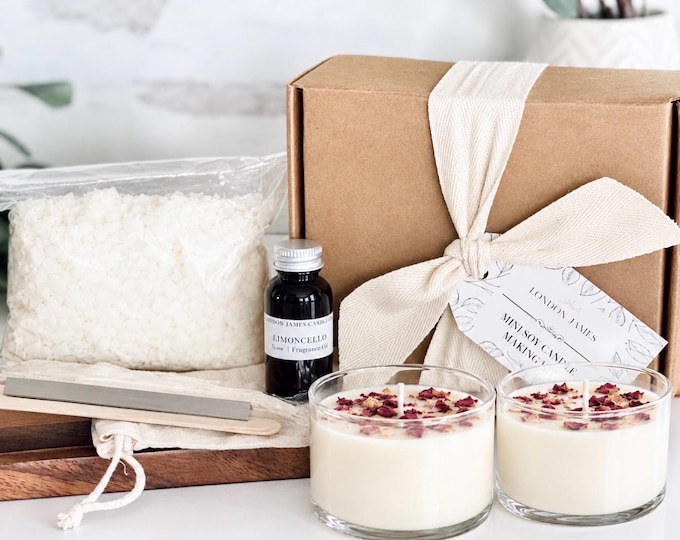 Candle Making Kit DIY Soy Wax Craft Beginners Gift Her Date Night Girls Evening Handmade Hobby Coconut Candles Creative Activity Relaxed Fun