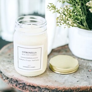 Citronella Candle,  Insect Repellent Candle, Highly Scented, Summer Candle, Outdoor Candle, Citronella, Candle, Eco-Friendly Candle