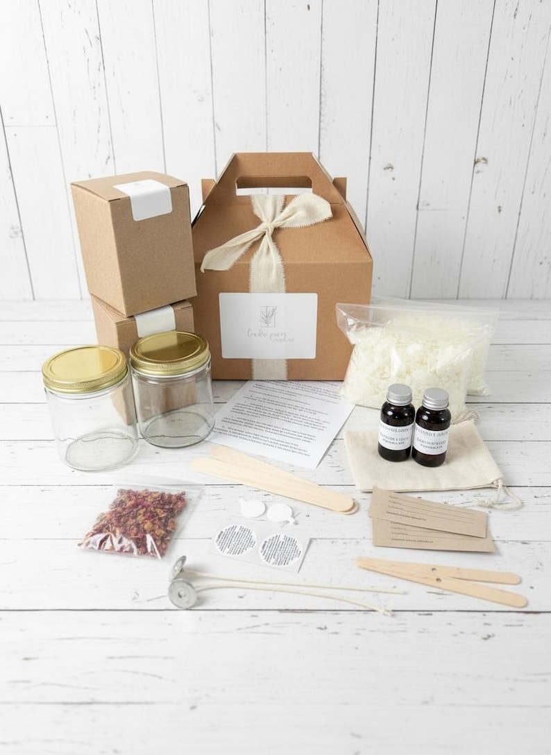 Deluxe Candle Making Kit | Create Your Own Signature Candles | Luxury Soy Wax DIY Experience | Sophisticated Gift | Self Care Box image 1