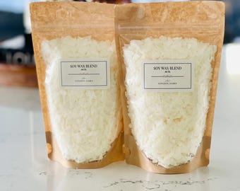 DIY Candle Making Kit: Natural Soy Wax Refill - Unscented Select Your Fragrance DIY Candle Craft Supplies