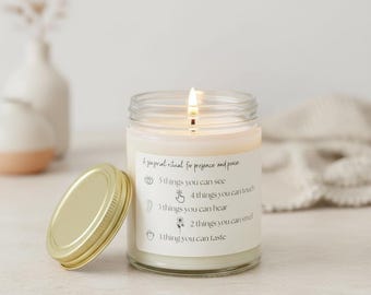 Meditation Soy Candle | Relaxing Aromatherapy Mindfulness & Yoga Gift | Self Care Luxury Home Fragrance | Spa Inspired Wellness Gift