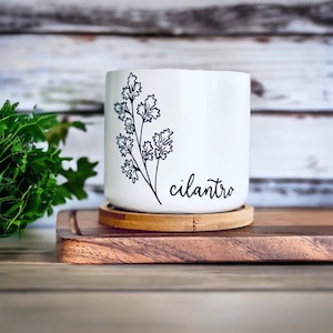 Vaso in ceramica per erbe aromatiche, grande vaso in ceramica per erbe aromatiche da giardino, regalo per lei, idea regalo per il giardinaggio, accessori per piante da giardino, decorazioni per la casa, vasi da giardino