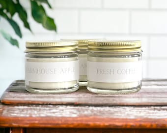 2 oz Soy Candle Favor | Mini Candle Gift | Clean Burning Soy Wax | Sample Size Candle for Events, Weddings, Party Favors, Testing Scents