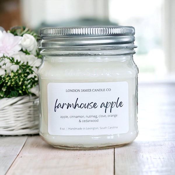 Soy Candle, Mason Jar Candles, Non Toxic Candles, Handmade Candle, Candles, Select Your Scent, Highly Fragrant Candle, Fall Scents