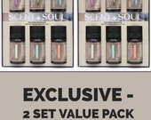 Scent and Soul - 6 x Top Picks Pure Essential Oil pack - Commercial grade - Aromatherapy -Twin Value Pack