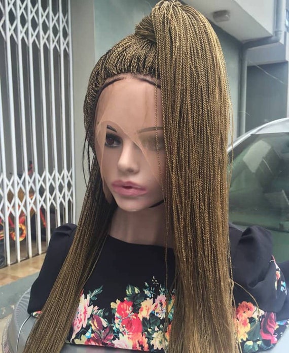 Micro Million Twists Million Braids Braided Wig Lace Wigs Etsy