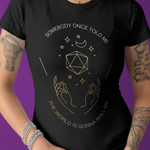 Cute Tarot Meme D20 Women's Shirt | D&D RPG T-Shirt | Dungeons and Dragons Gift
