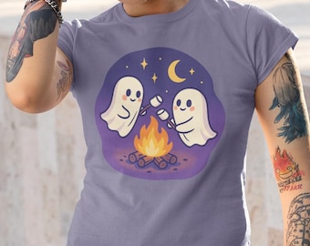 Ghost Campfire Summerween Shirt | Cute Halloween Tee | Pastel Goth Spooky Season T-Shirt | Comfort Colors Creepy Cute | Ghostcore Vibes