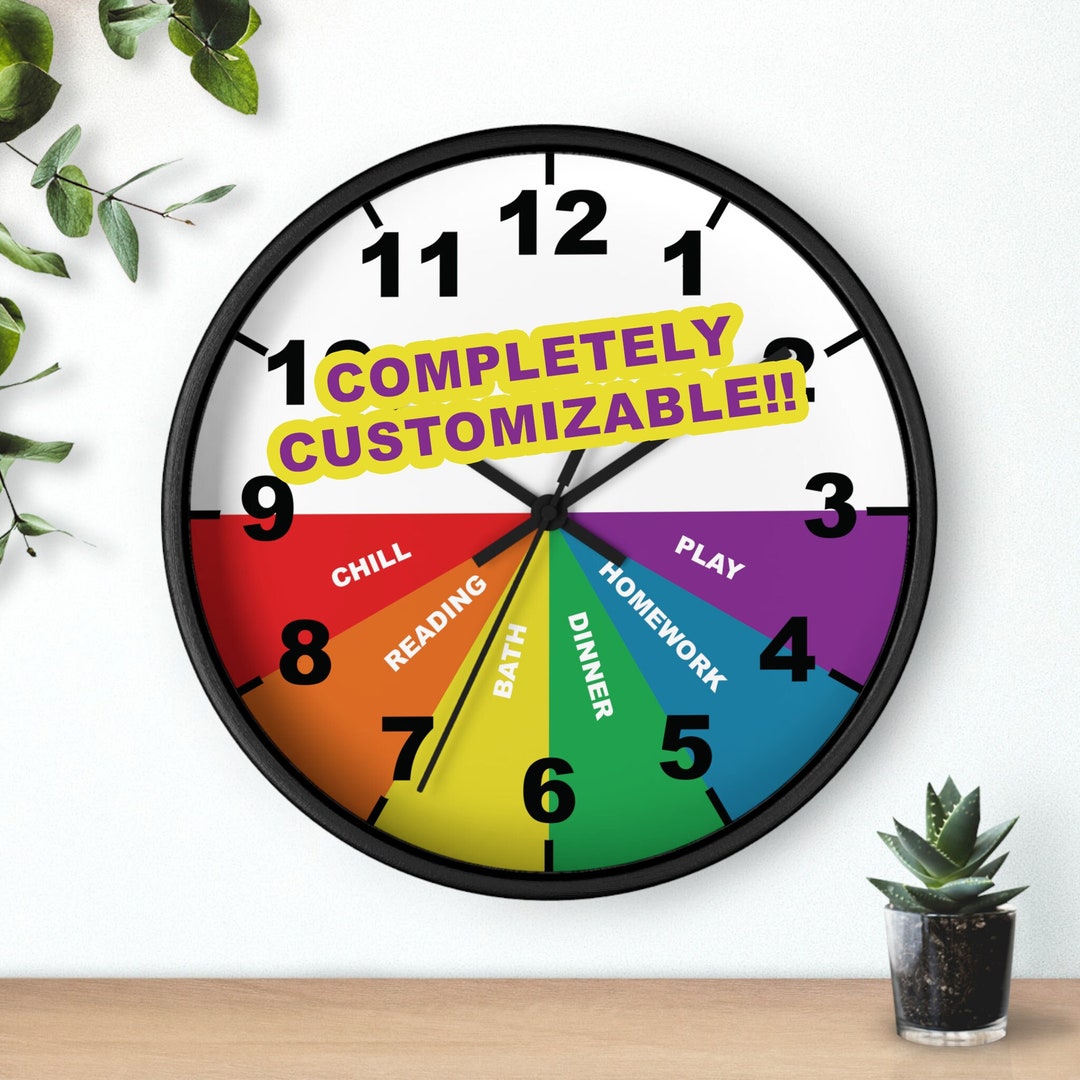 Customizable Daily Schedule Clock for Children, Kid's After School ...