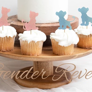 Gender Reveal LION KING Inspired Cupcake Toppers Boy or Girl
