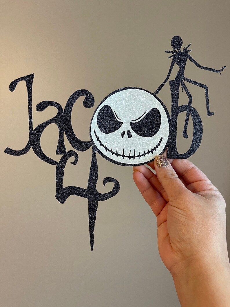 JACK SKELLINGTON Inspired CAKE Topper Birthday Baby Shower Etsy