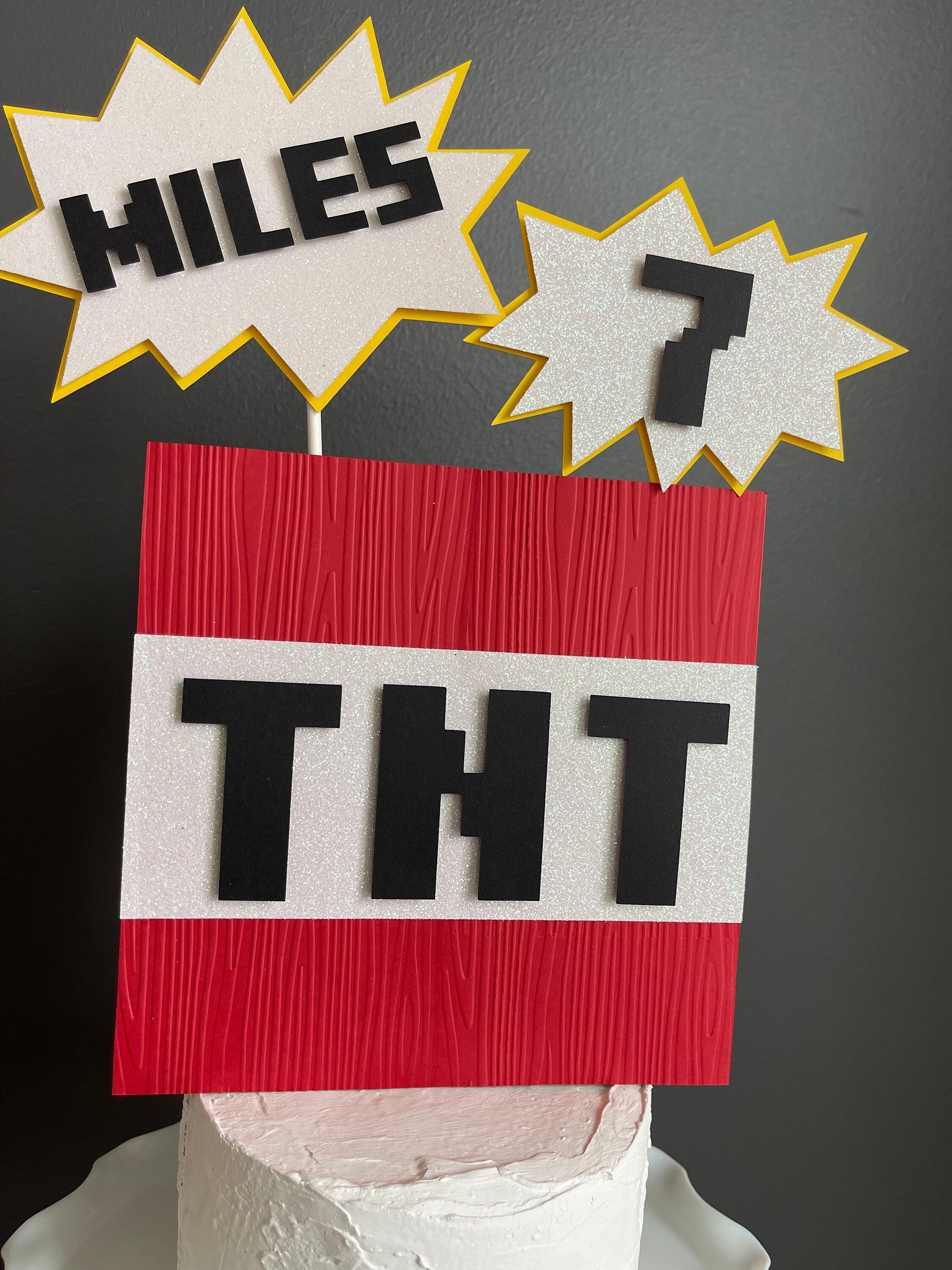 Mining Game High Quality Cake Topper