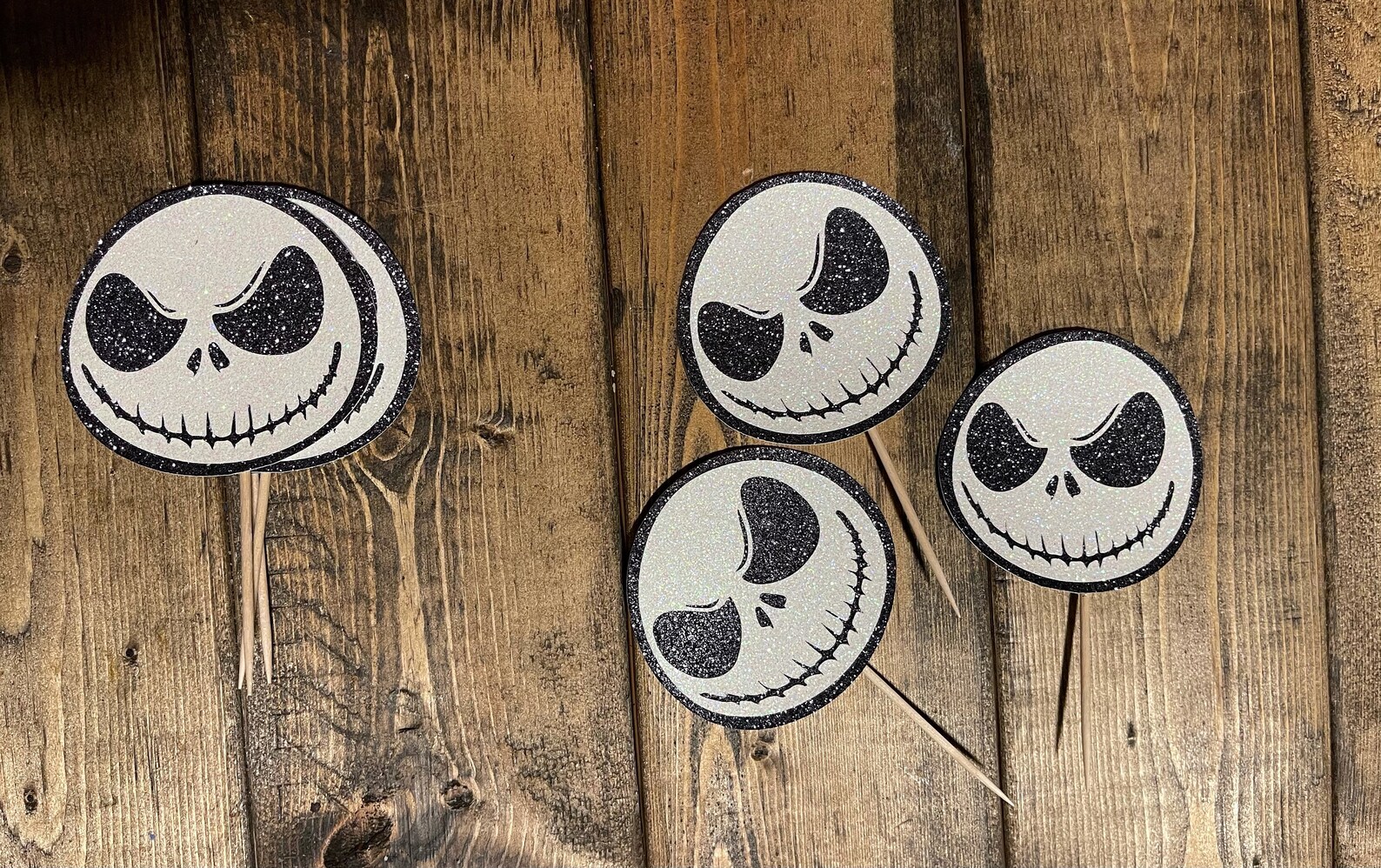 JACK SKELLINGTON Inspired Cupcake Toppers Birthday Baby Etsy