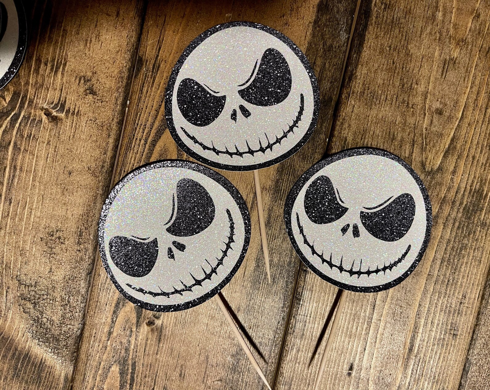 JACK SKELLINGTON inspirado Cupcake Toppers / Cumpleaños Baby Etsy
