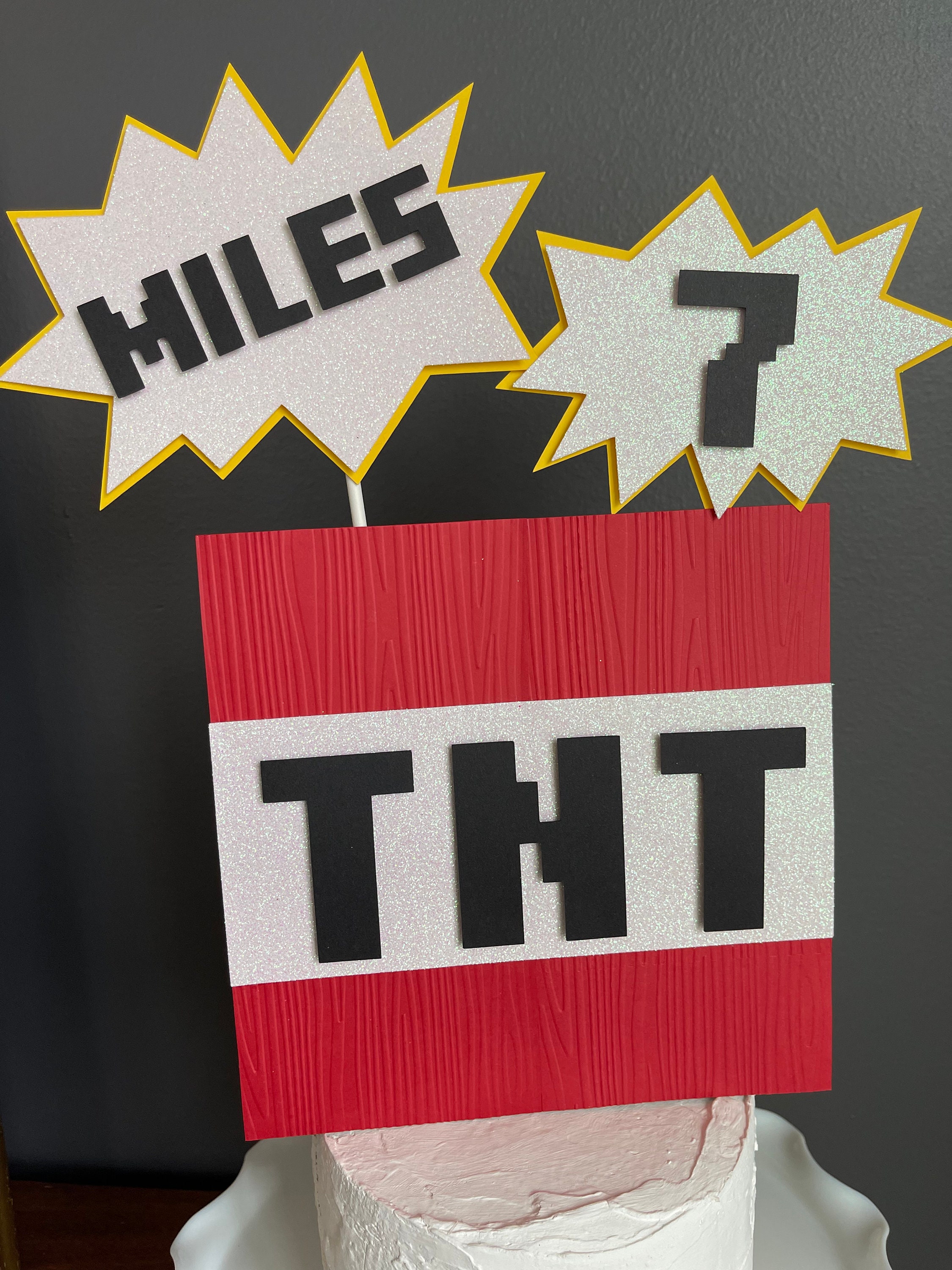 Mining Game High Quality Cake Topper