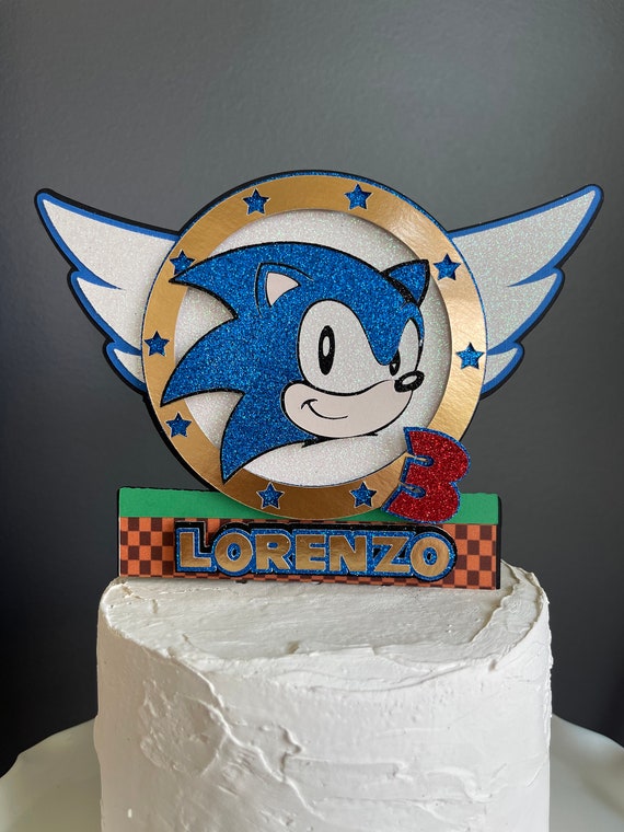 Sonic The Hedgehog à imprimer 7e anniversaire Cake Topper de