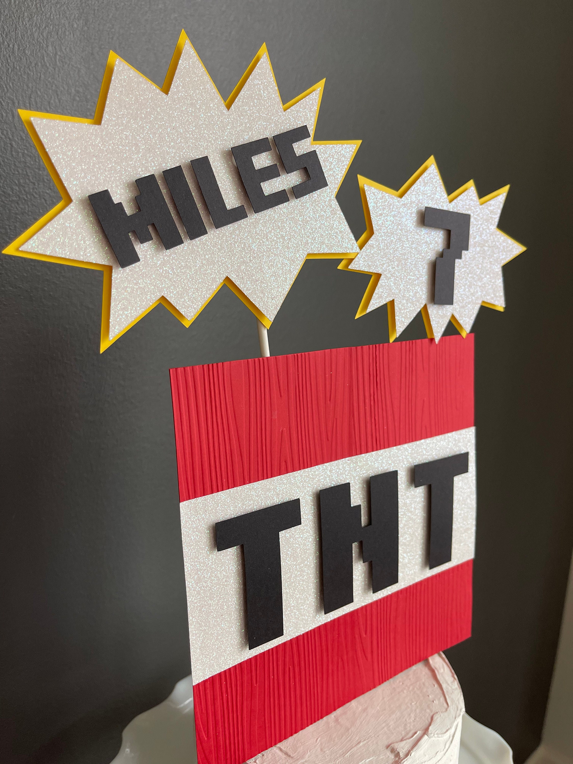 Mining Game High Quality Cake Topper