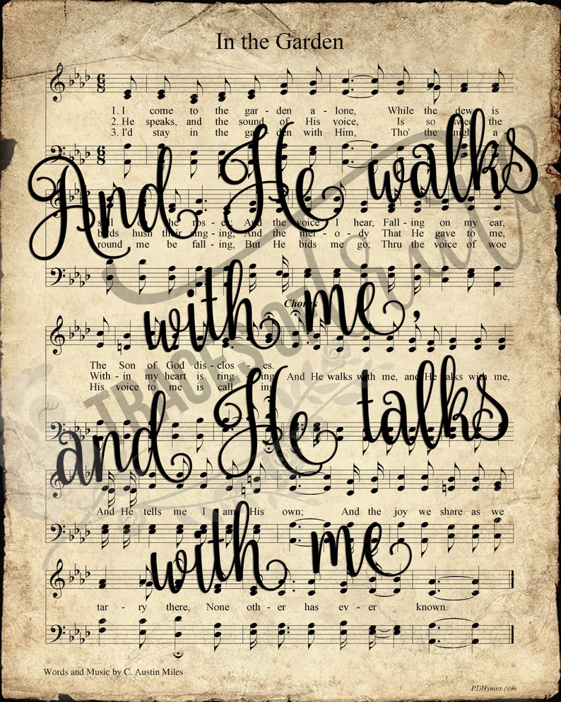 In The Garden Hymn Printable Printable Word Searches