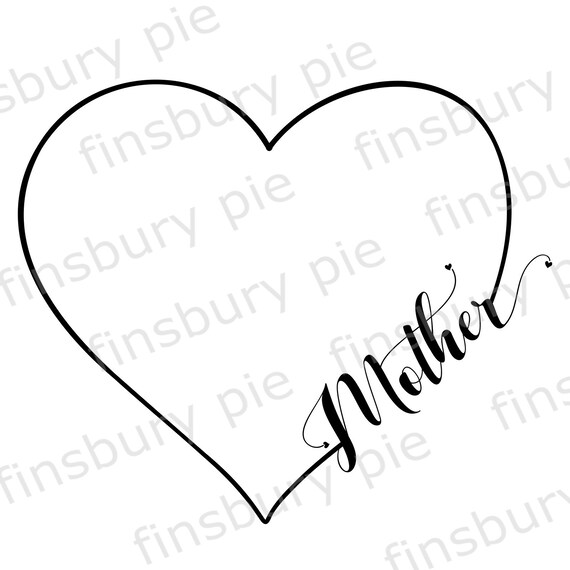 Download Mother In A Heart Svg Or Png Cutting File For Cricut Cutting Etsy