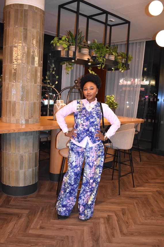 IRE AYO Two piece- Waist coat and wide leg trousers