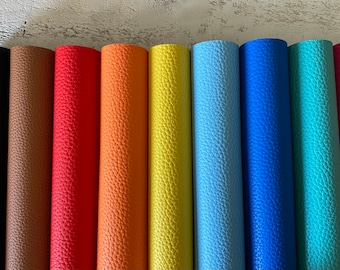 SOLID LITCHI Faux Leather Sheet| Synthetic Leather | Litchi Fabric | Size 7X13 | Hair Bows |