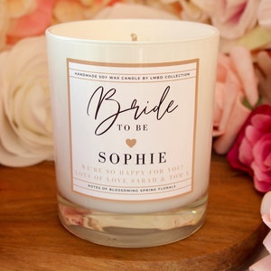 Bride Gift - Personalised Bride To Be Gift - Bride Candle - Personalised Bride Gift