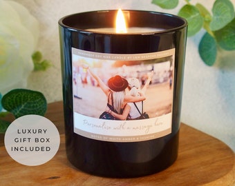 Personalised Photo Candle Personalised Candle Gift - Scented Soy Wax Keepsake Gift - Friend Photo Candle Gift