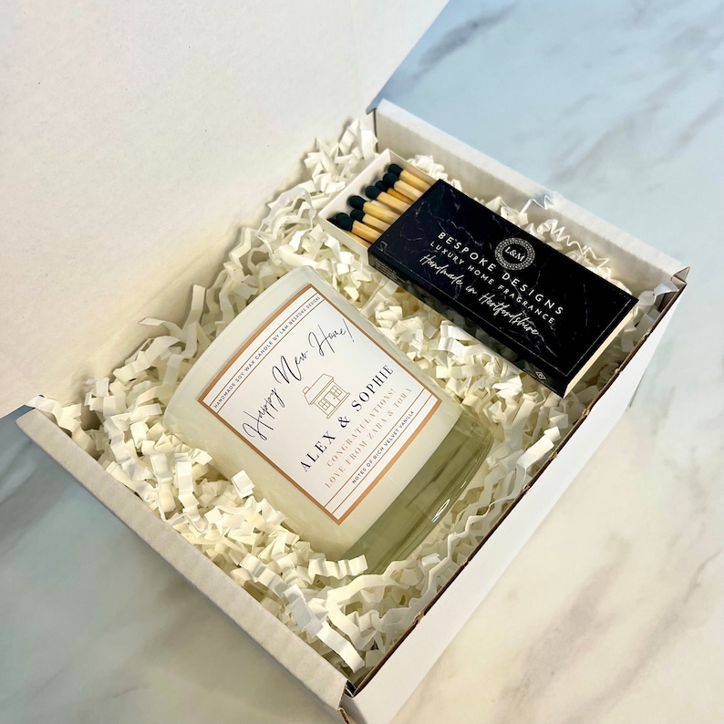 New Home Gift Set New Home Candle Housewarming Candle And Matches Gift Set Send Direct Gift Set image 3