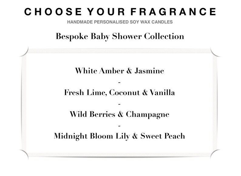 Baby Shower Gifts Baby Shower Favours Personalised Candles Etsy UK