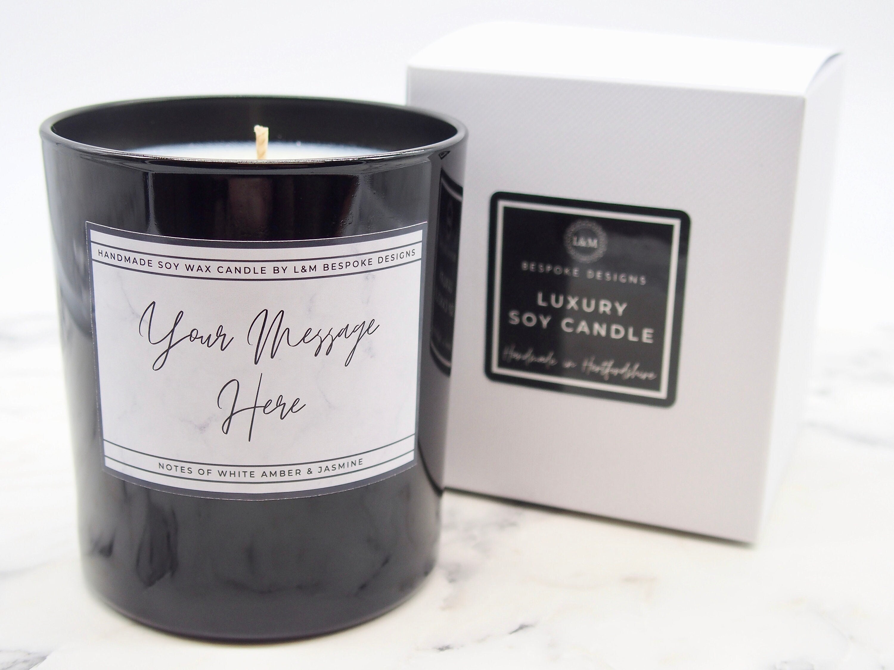 Personalised Candle Personalised Message Soy Wax Candle Name Etsy UK