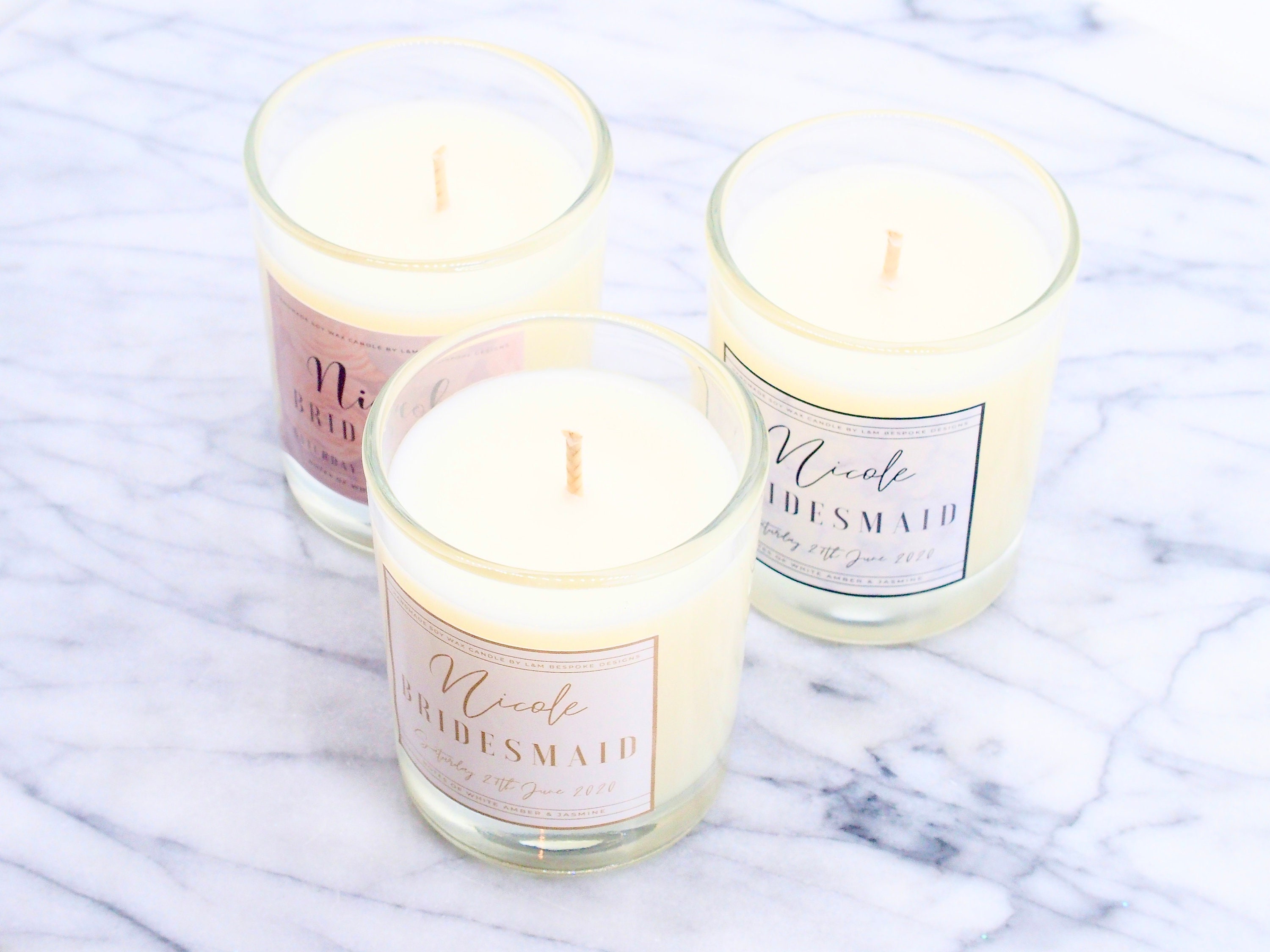 Bridal shower candles bridesmaid gift bridal party candle Etsy