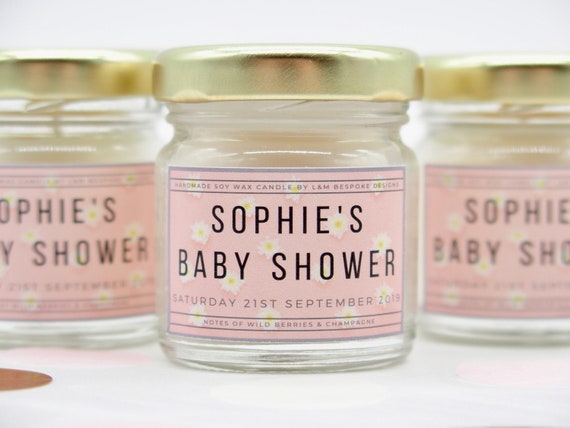 personalised baby shower candles