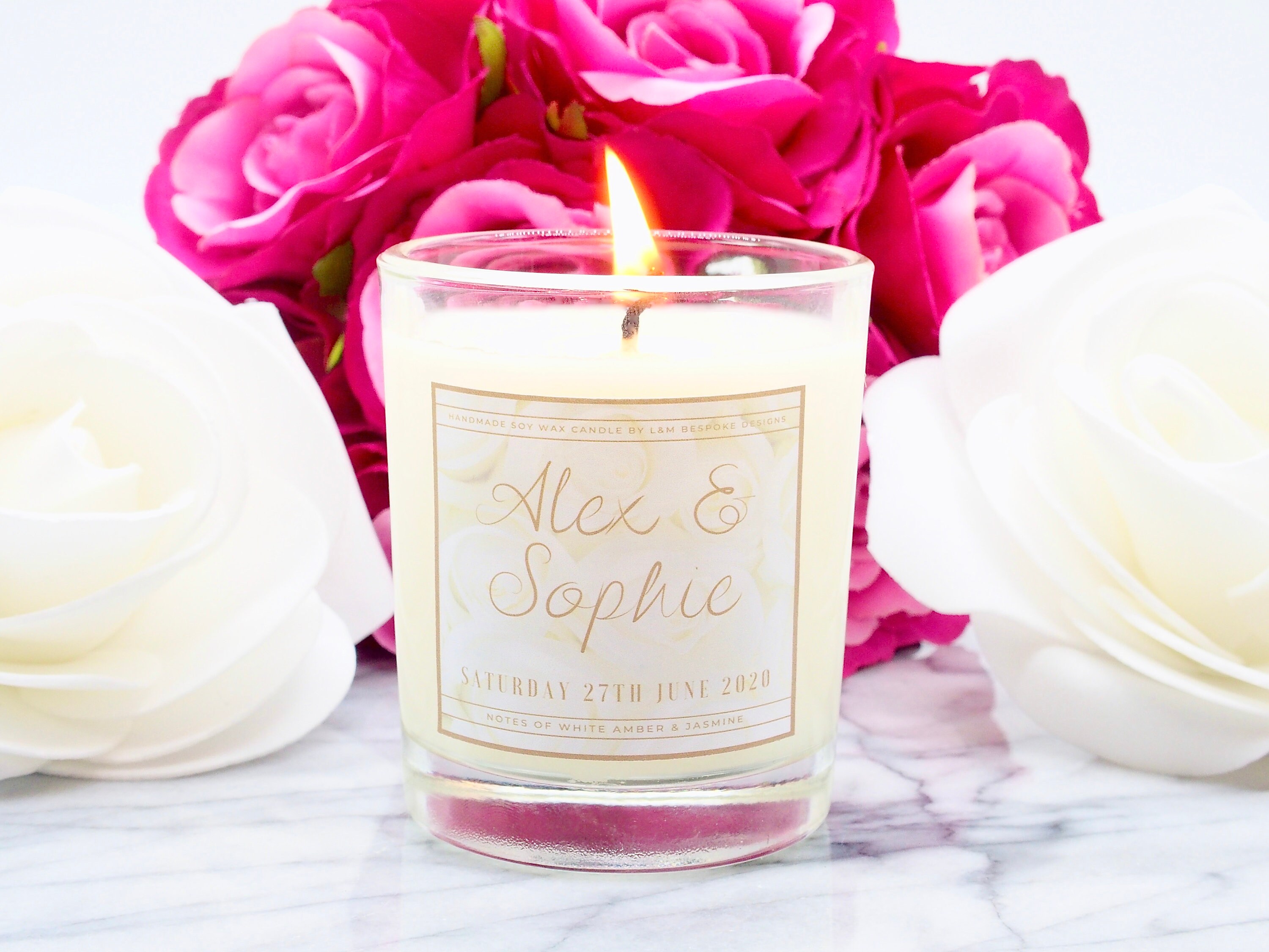 Wedding favour candles personalised wedding candles wedding Etsy